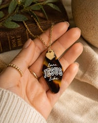 Image 1 of Mini Motel Keychain Necklace. “Love Like Jesus” 