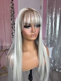 Image 3 of icy bangs dark roots (ready to ship) 