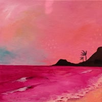 Image 2 of 'Akala Sunset, 10x10" Original Painting