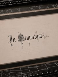 Image 2 of Memorial Card 1800s - real preserved spider web