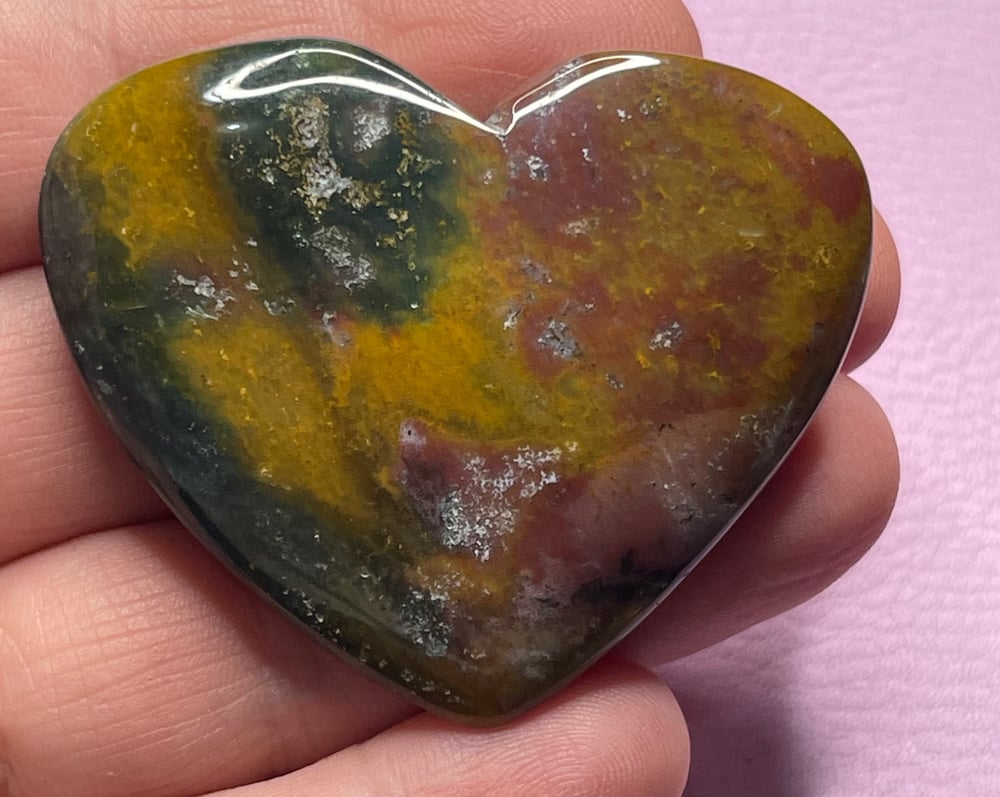 Image of Ocean jasper heart 1