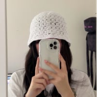 Image 2 of white bucket hat