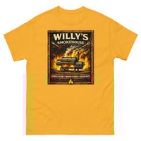 Image 1 of Willeys Smokehouse Unisex T-Shirt BBQ Fire Grill Graphic Tee