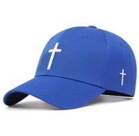 Image 1 of High Quality Cross Hat Unisex Adjustable (Blue)