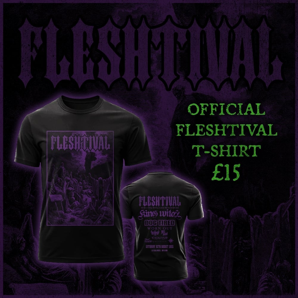 Image of Fleshtival t-shirt preorder (collection at venue)