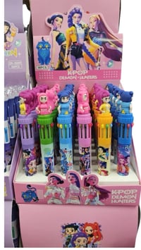 DOZEN MIX K-POP CHARACTER PENS-12ct