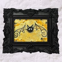 ‘Yellow Soot Bat’ Original Painting ~ Framed