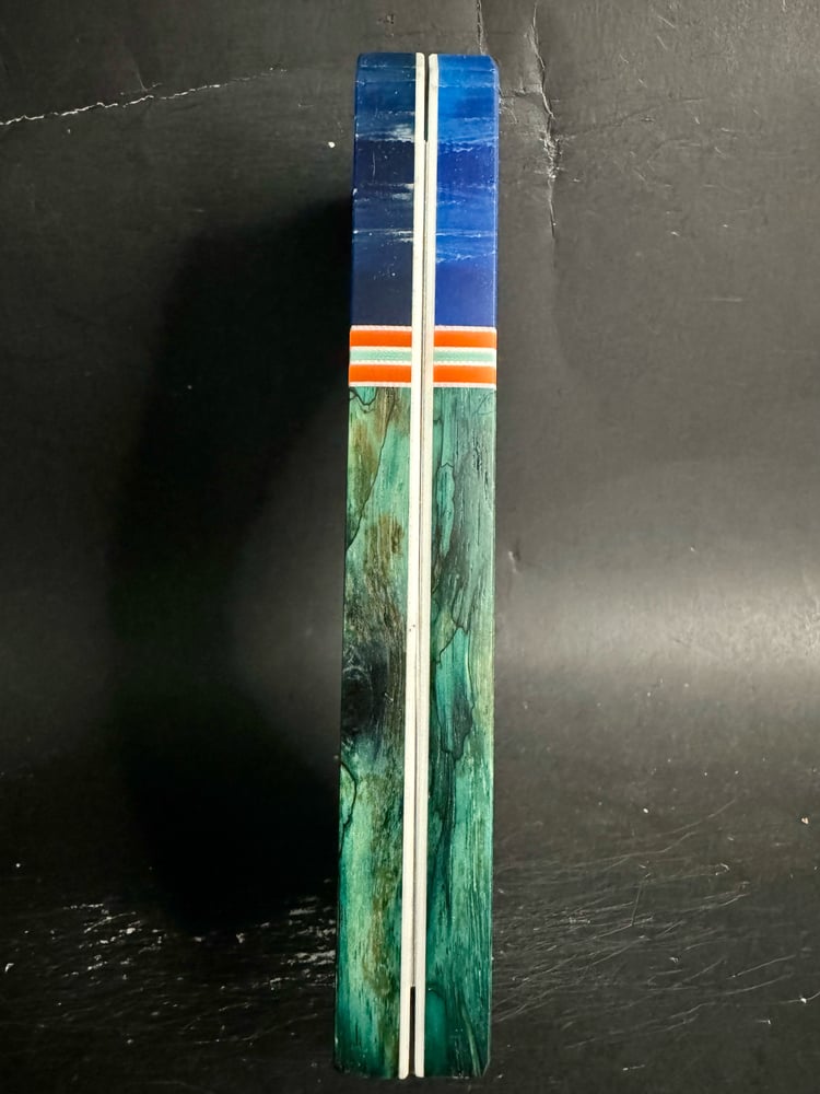 Image of Mesh Resin & Spalted Tamarind GLOW Segmented Knife Scales