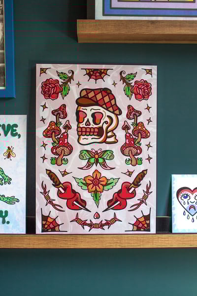 Image of From Dust Grows Dust Skull Flash A3 Print