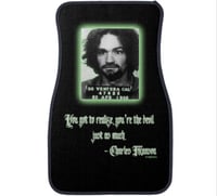 Image 1 of Charles Manson Car Mats (Pair) 