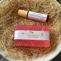 Image 1 of Wild Rose Honeybee Glycerin Soap and Perfume Duo