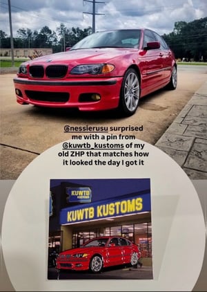 Image of KUWTB Kustoms E46 330i ZHP Imola Red