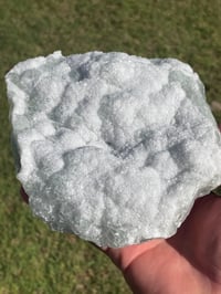 Image 8 of Green Cubic Fluorite With Druzy White Quartz Specimen #1949