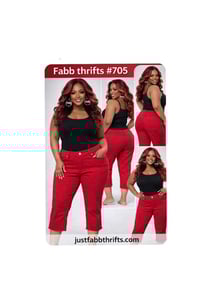 Image 4 of New size 14, Gloria Vanderbilt red denim Capri #705*1LB