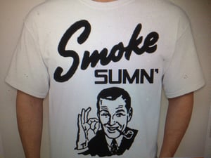 Image of Smoke Sumn' White Tee (Smoking Man)