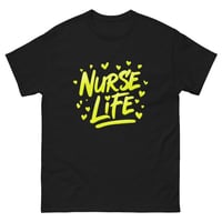Image 2 of Nurse Life Shirt – Yellow Graffiti Nurse T-Shirt Bold Paint Stroke Unisex Graphic Tee