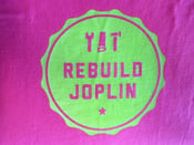 Image of Rebuild Joplin Tee-Pink and Green Crew Neck 