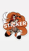 Nine Tailed Fox Large Sticker