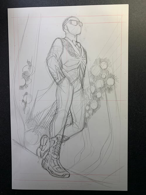 Image of MILES MORALES HELLFIRE GALA COVER original art