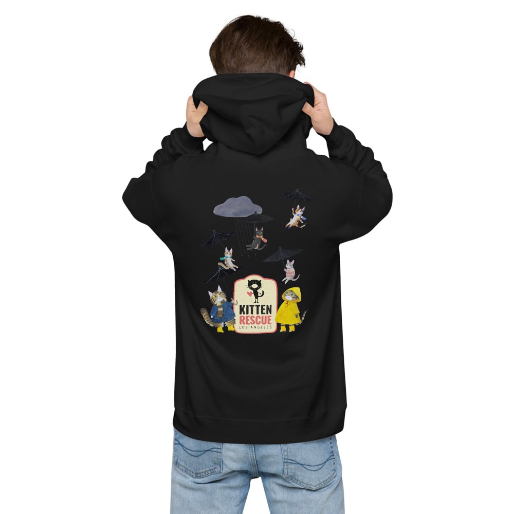 Image of "It's Raining Kittens" Unisex fleece hoodie