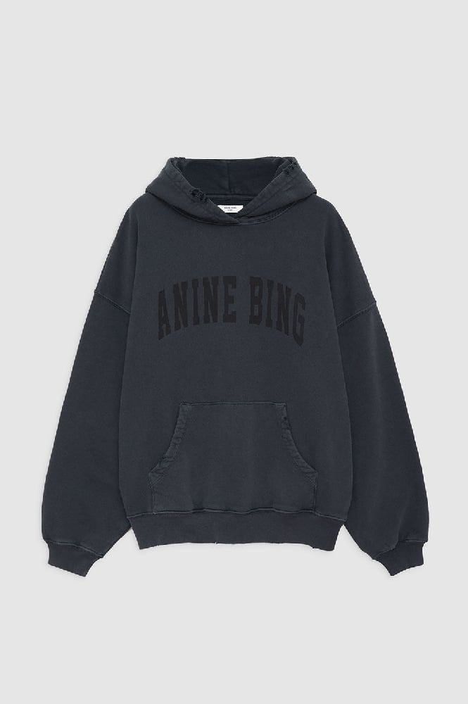 Image of ANINE BING HARVEY HOODIE VINTAGE BLACK