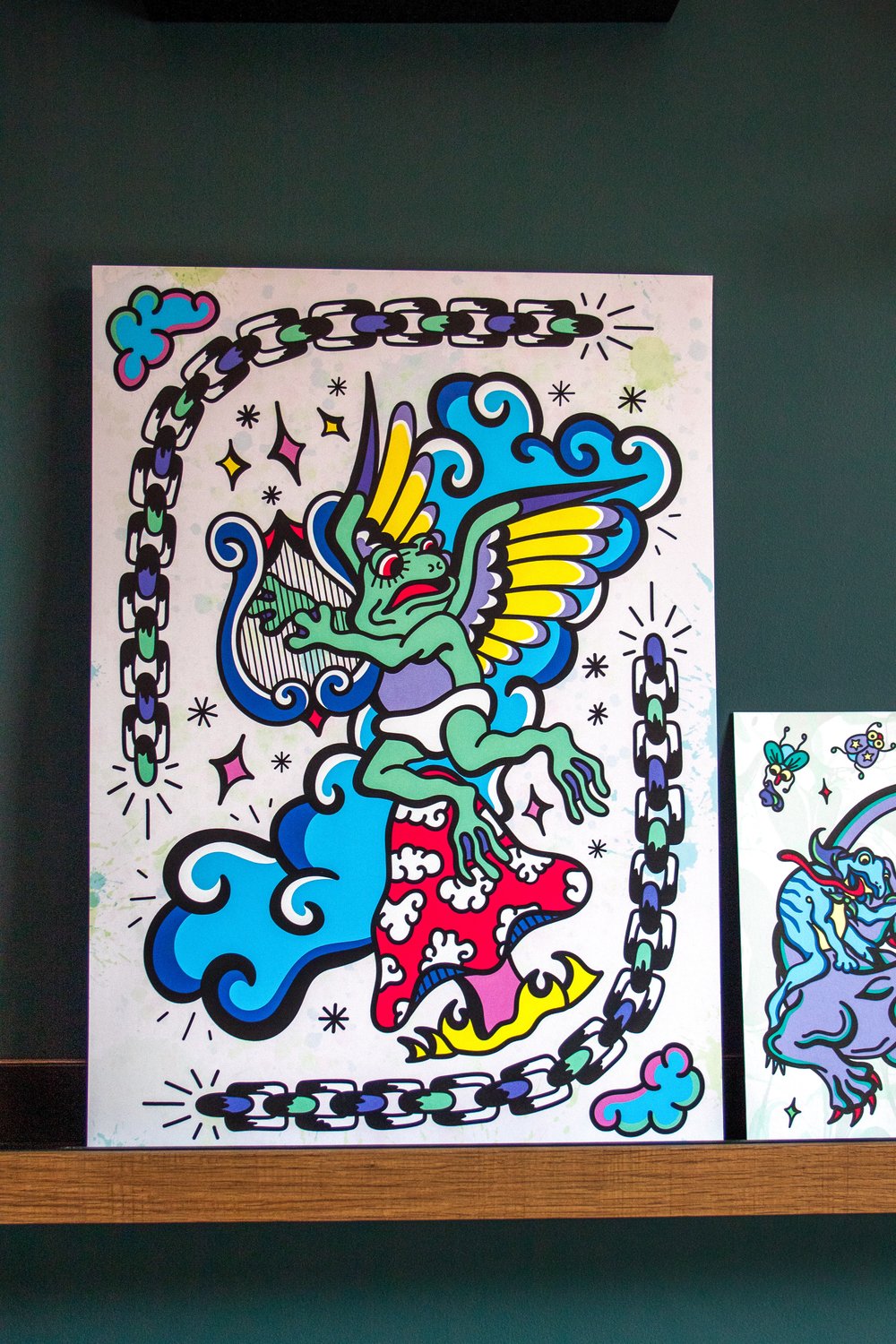 Image of Sweet Dreams Cherub Frog A3 Print