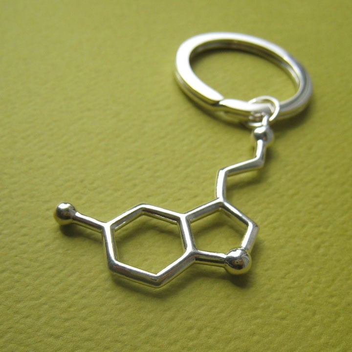 Image of serotonin keychain