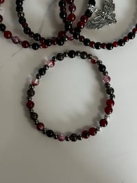 Image 8 of Deadly Damask Black and Maroon Tumbler Bracelet Stack