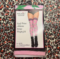 Image 2 of weed leaf thigh highs