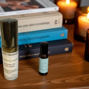 Image of Frankincense & Myrrh essential oil roller bottle