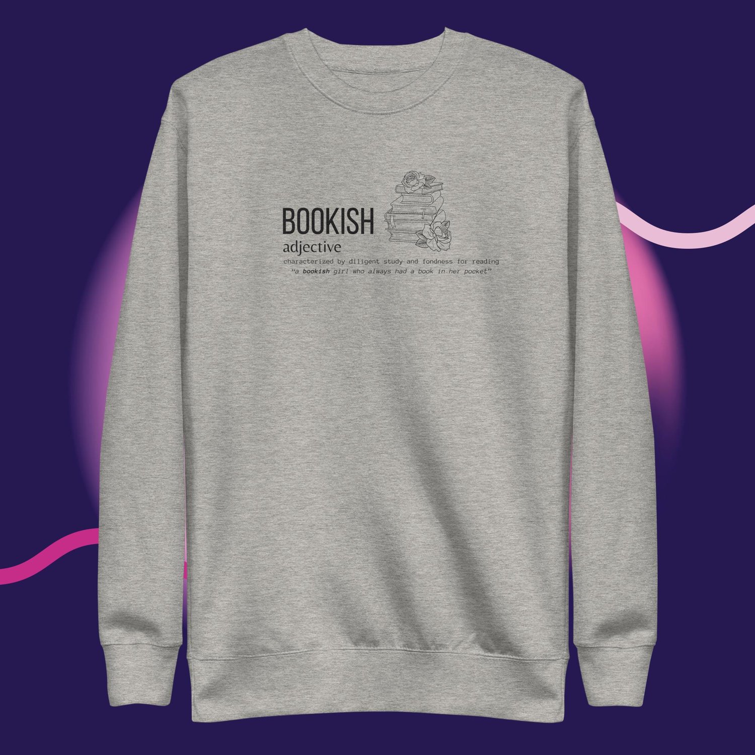 Image of Bookish define embroidery Unisex Premium Sweatshirt