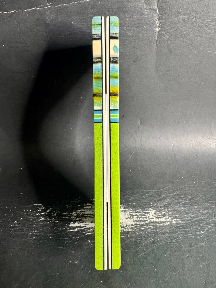 Image of Mammoth Tusk & Glass Fiber GLOW Segmented Knife Scales 