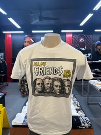 All My Friends Are Dead T-shirt (White/Black/Neon Green) 