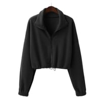 Image 5 of Fleece Crop Sweatshirt