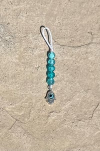 Teal Evil Eye Keychain 