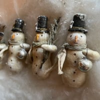 Image 4 of Spun Cotton Snowman, Ornament 3