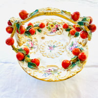 Image 2 of ANTIQUE PORCELAIN BASKET