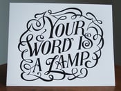 Image of Your Word Is A Lamp - Letterpress
