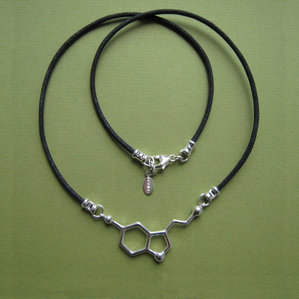 serotonin necklace black Made With Molecules