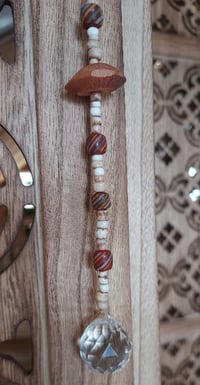 Image 2 of 13 inch Burgundy Glass Bead Suncatcher