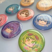Image 2 of 2.25" Holo Vocaloid Buttons (LAST CHANCE)