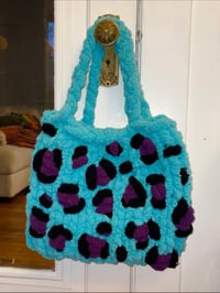blue cheetah tote