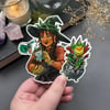 Magical Plant Familiar Witch Sticker Duo