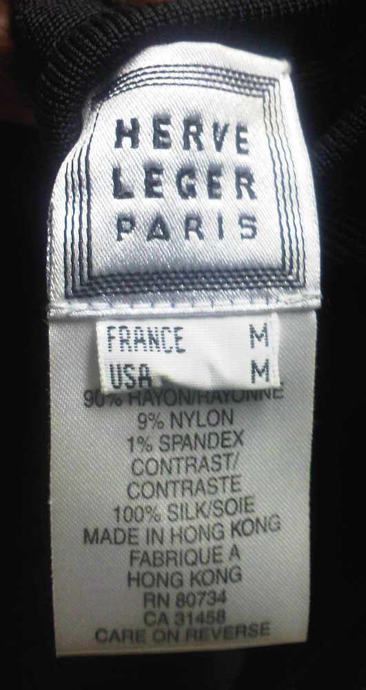 Image of Herve Leger Paris Black Vintage 80's Bandage Dress