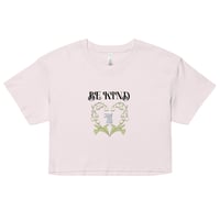 Image 4 of Be Kind Bunny Lily of Valley Crop Top, Cute Bunny Crop Top