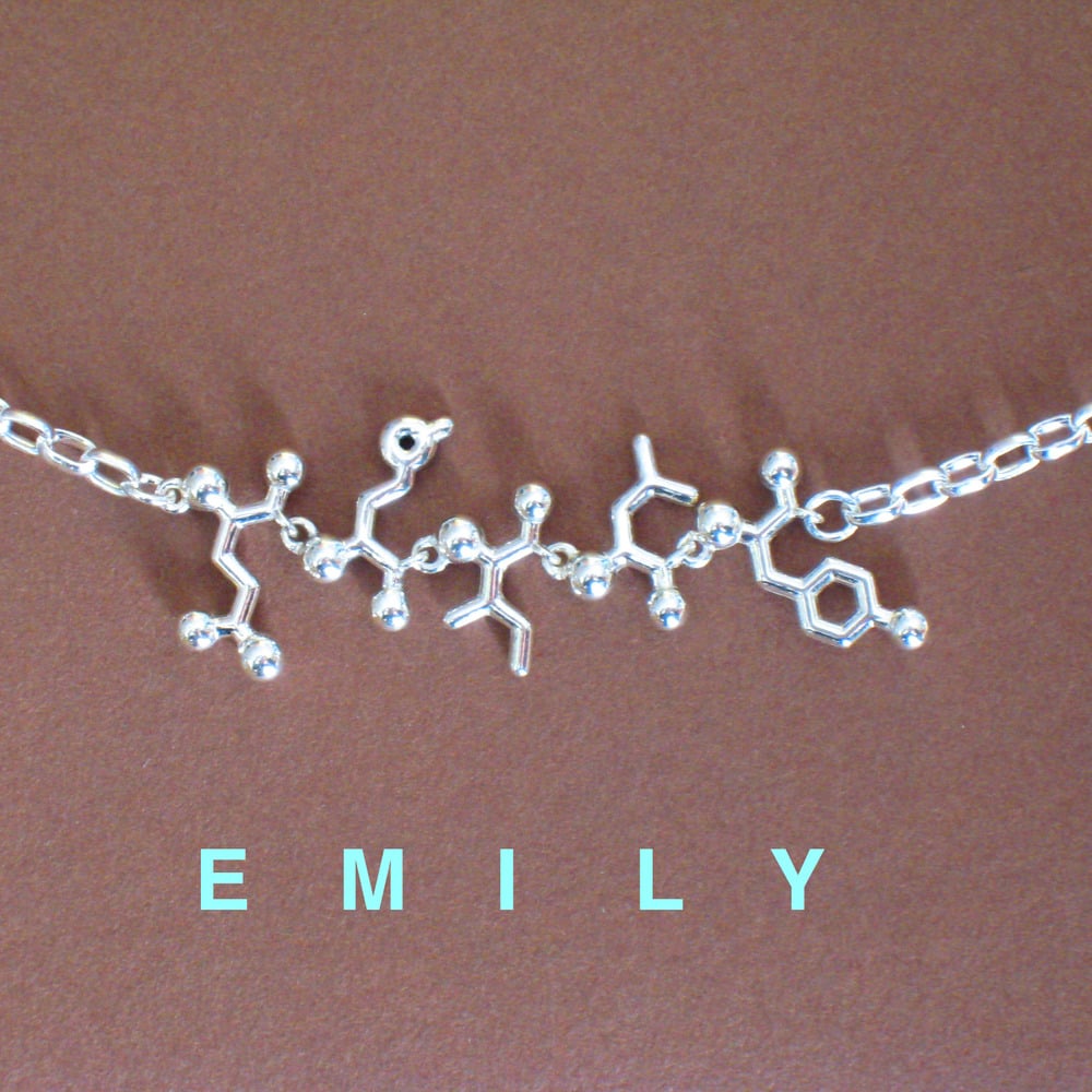Image of custom amino acid jewelry
