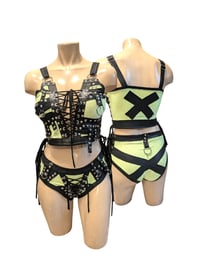 Image 1 of Black and neon 2 piece set.