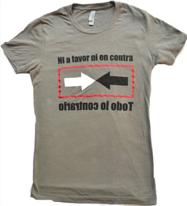 Image of Ni a favor ni en contra. Todo lo contrario (Neither in Favor, nor against. Quite the opposite)