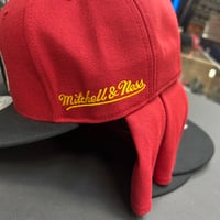 Image 3 of Mitchell & Ness Liberty Fitted Red/ Black/ Yellow