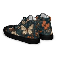 Image 6 of Cottagecore Butterflies and Botanical Plants Women’s high top canvas shoes